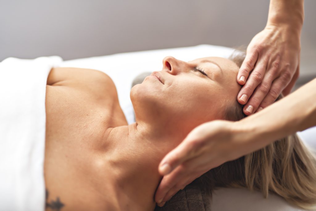 Head and neck massage at Beverly's